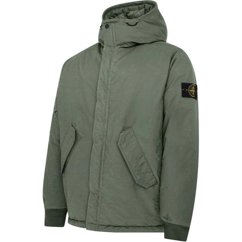 Stone Island Real Down Jacket - Green